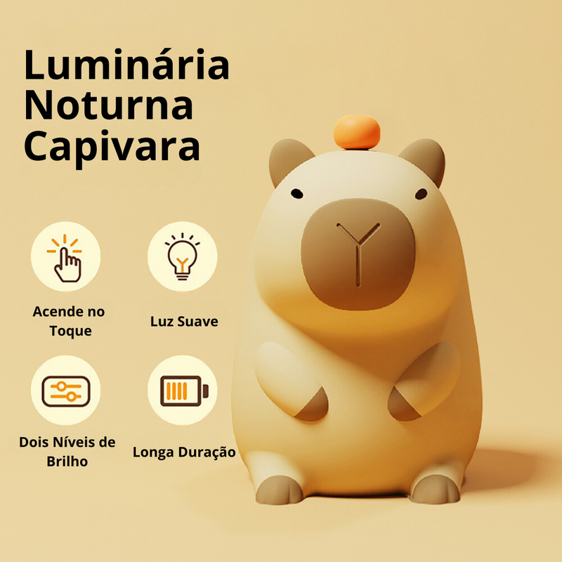 Luminária Noturna Capivara: Fofo e Funcional para Qualquer Ambiente