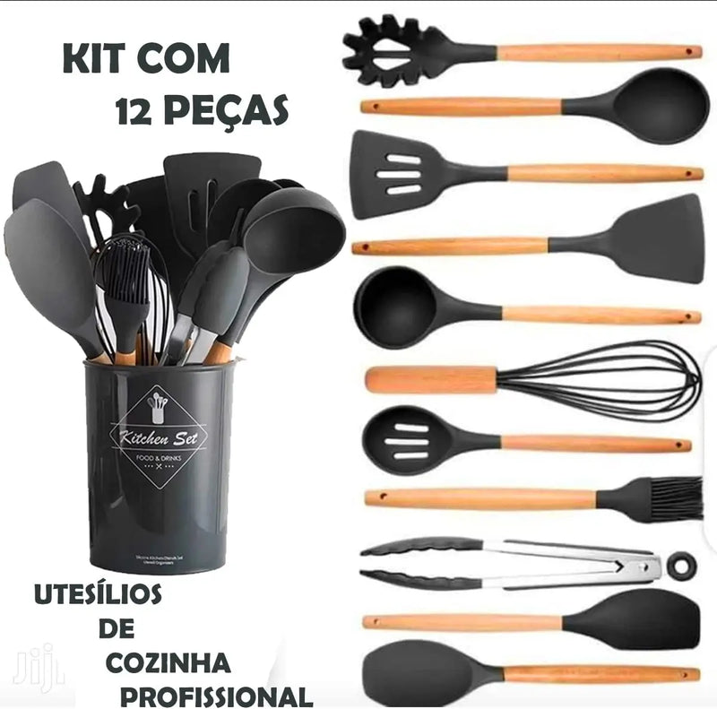 Kit Completo de Utensílios de Cozinha: Praticidade e Elegância em Cada Detalhe