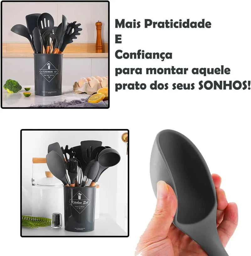 Kit Completo de Utensílios de Cozinha: Praticidade e Elegância em Cada Detalhe